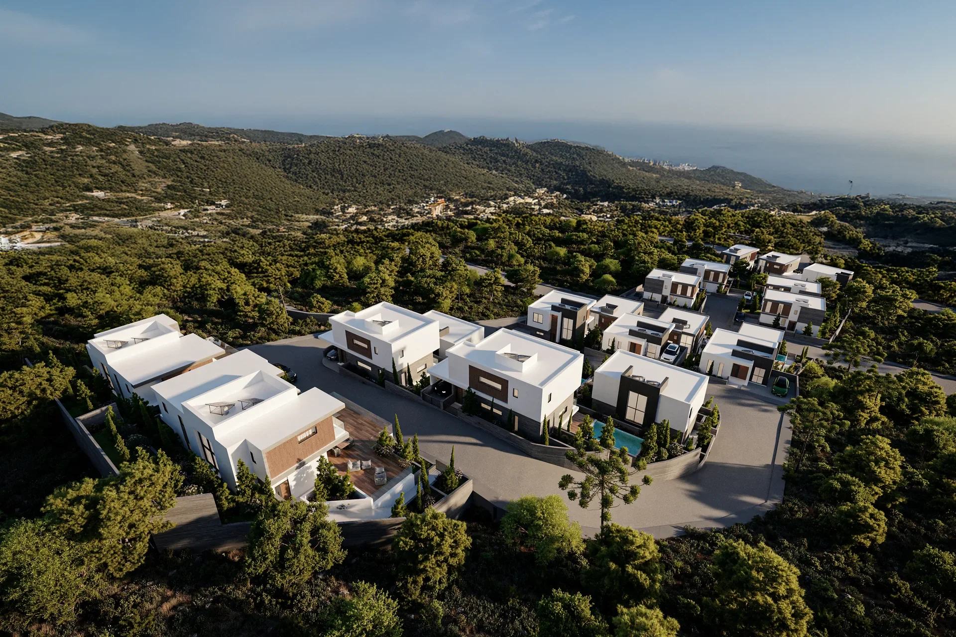 Hillside Villas with Sea Views in Geroskipou