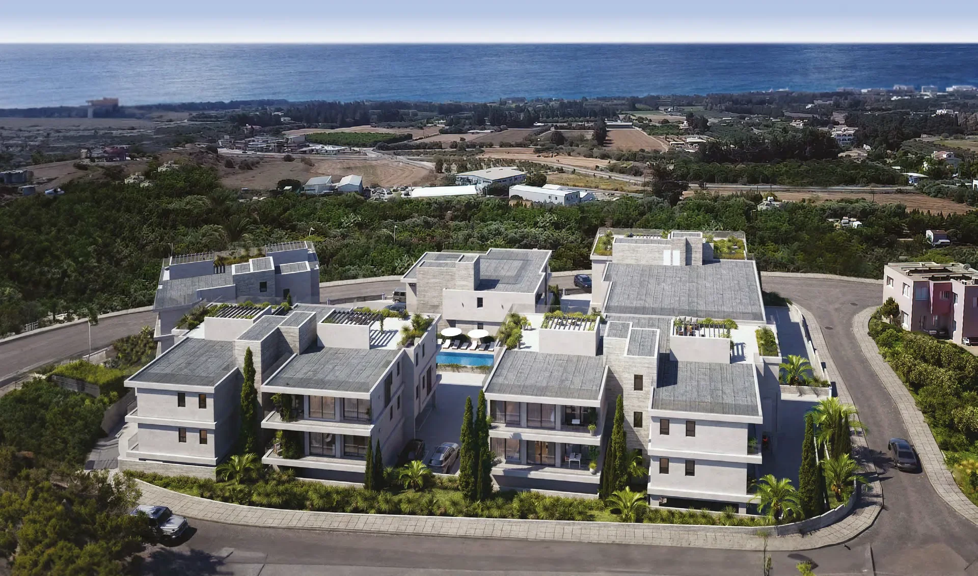 Gated Sea View Apartments in Lower Geroskipou