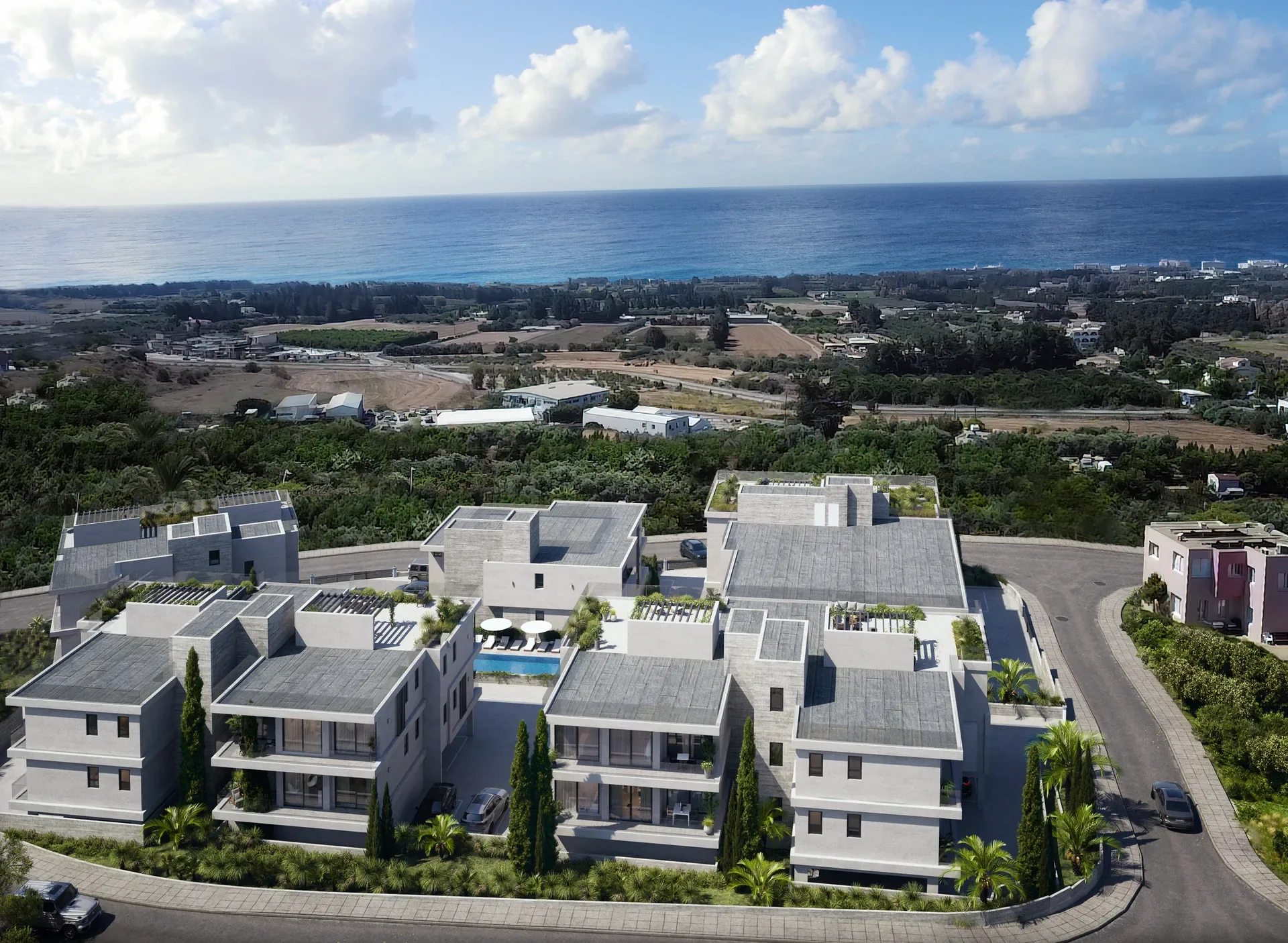 Gated Sea View Apartments in Lower Geroskipou