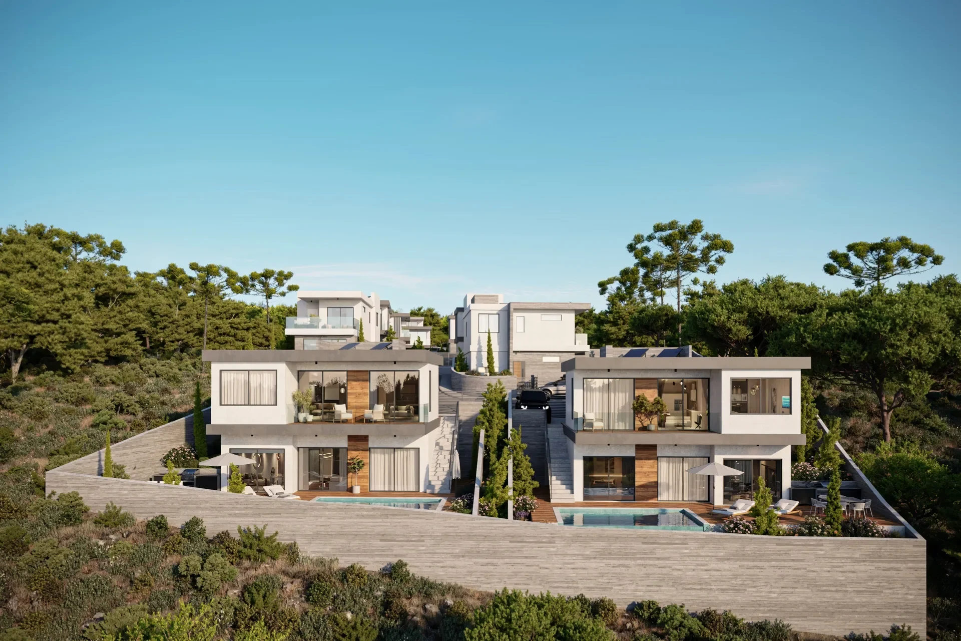 Sea View Villas with Private Pools in Konia
