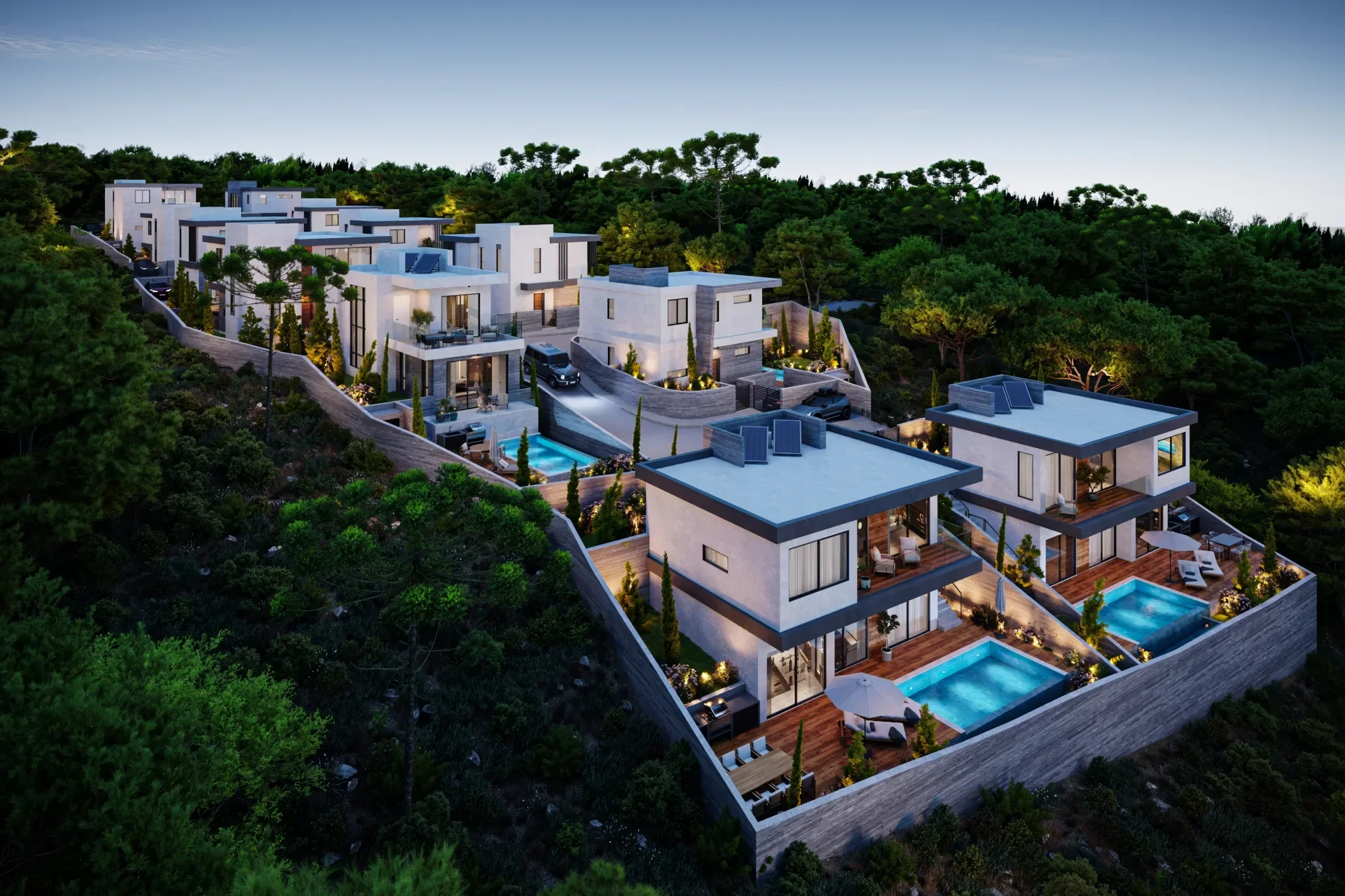 Sea View Villas with Private Pools in Konia
