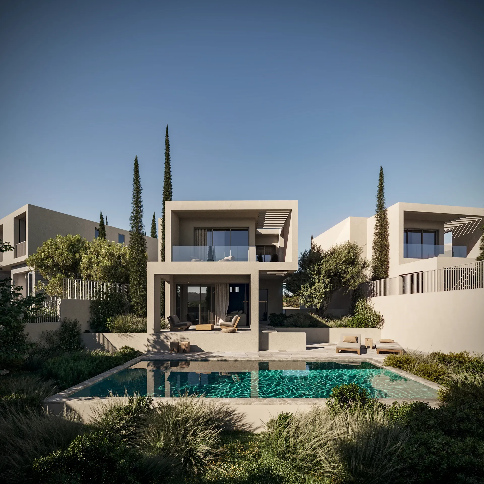 Hillside Villas with Sea Views near Coral Bay, Peyia