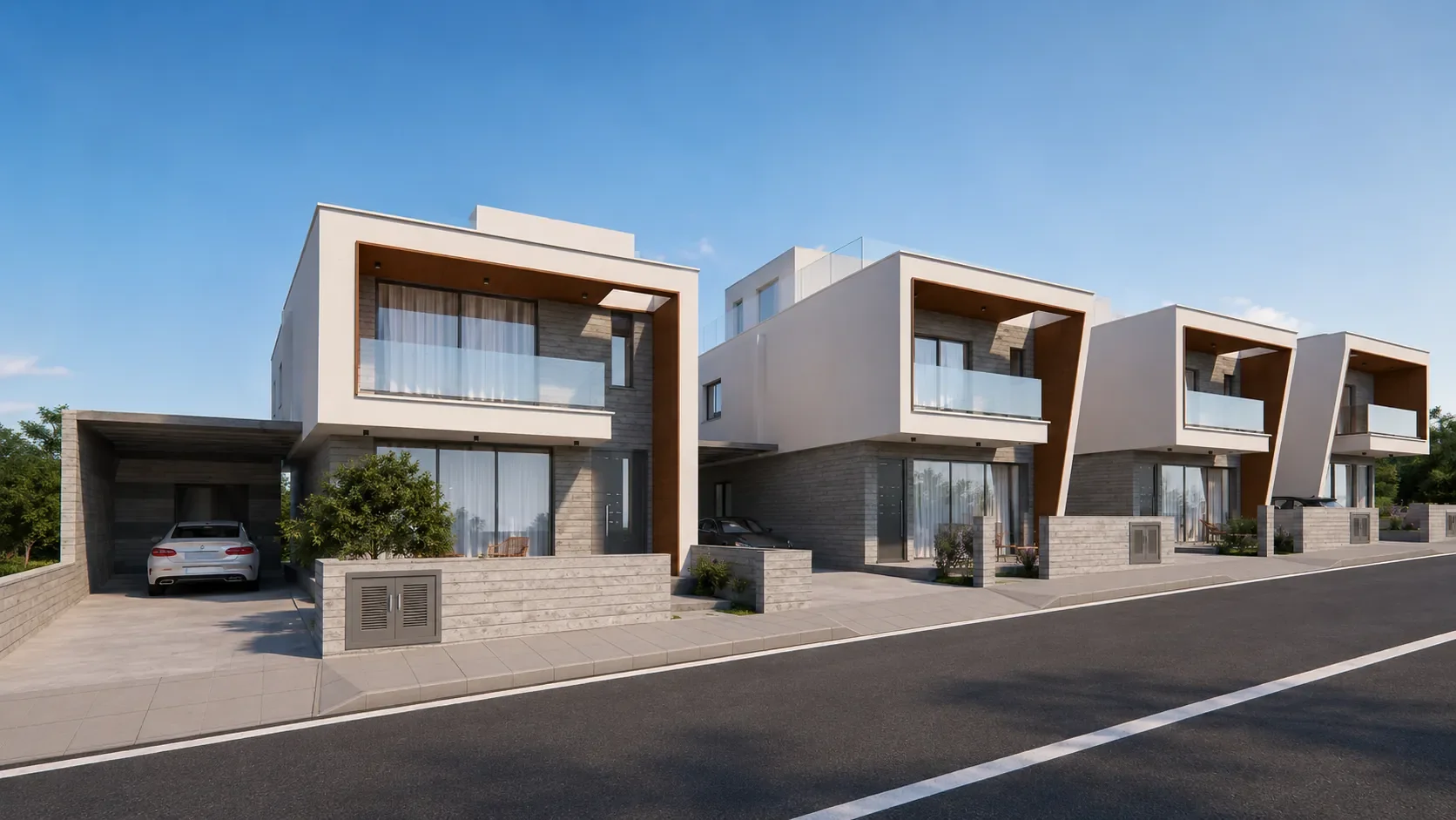 Three-Bedroom Villas with an Optional Pool in Agia Marinouda, Geroskipou