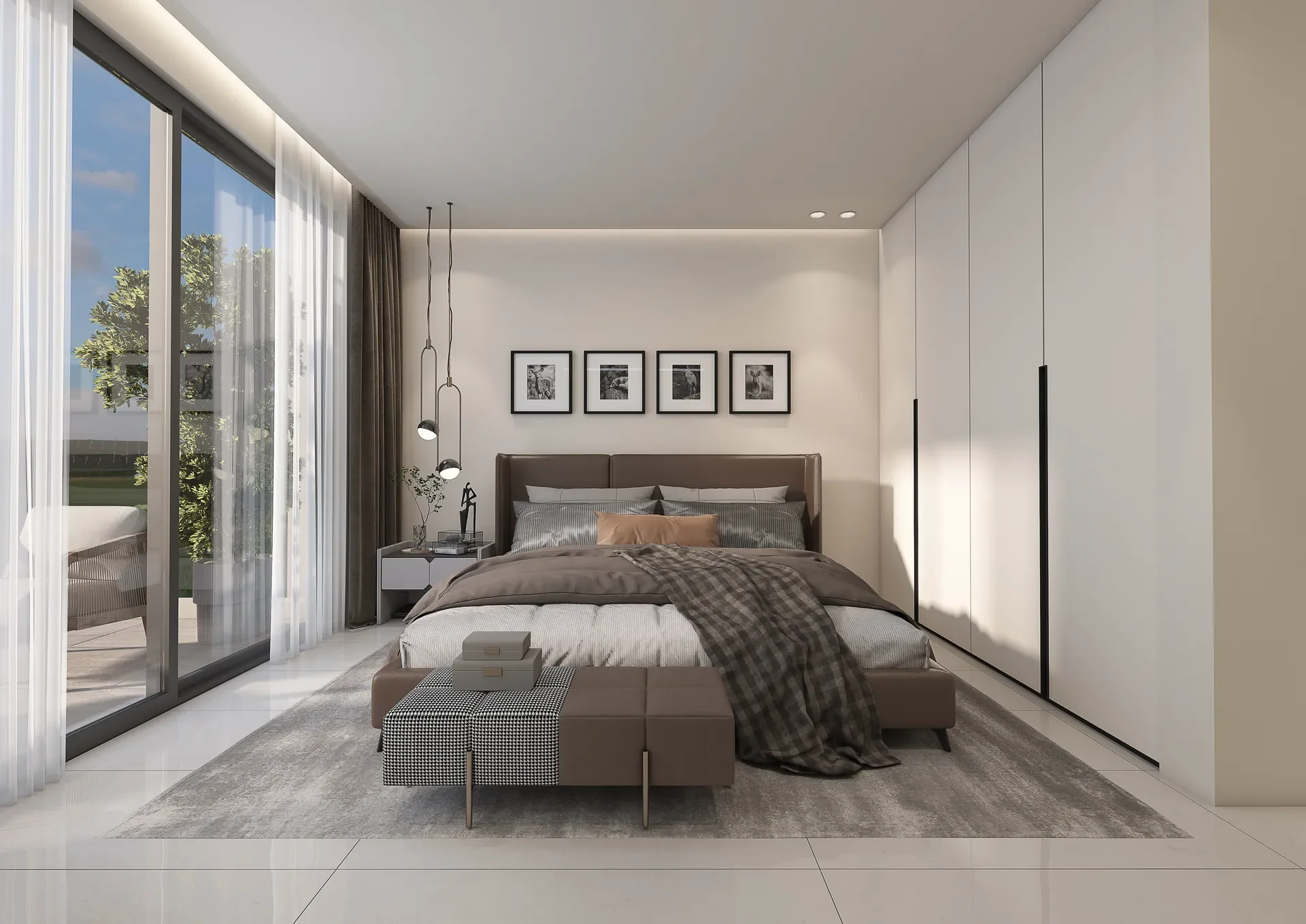 Two-Bedroom Sea-View Apartments with Pool and Gym in Koloni, Geroskipou