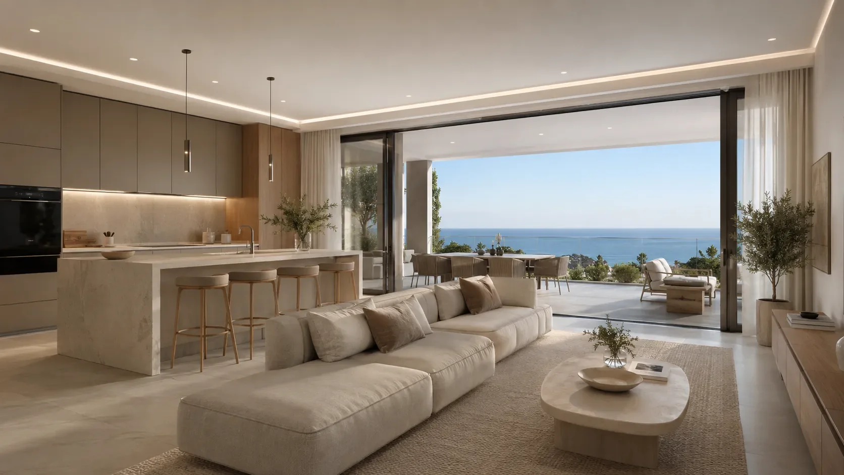 One- to Three-Bedroom Sea-View Apartments with Pool and Gym in Agia Marinouda, Geroskipou