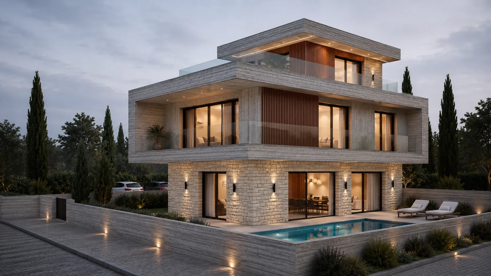 Detached Three-Bedroom Villas with Solar Power in Agia Marinouda, Geroskipou