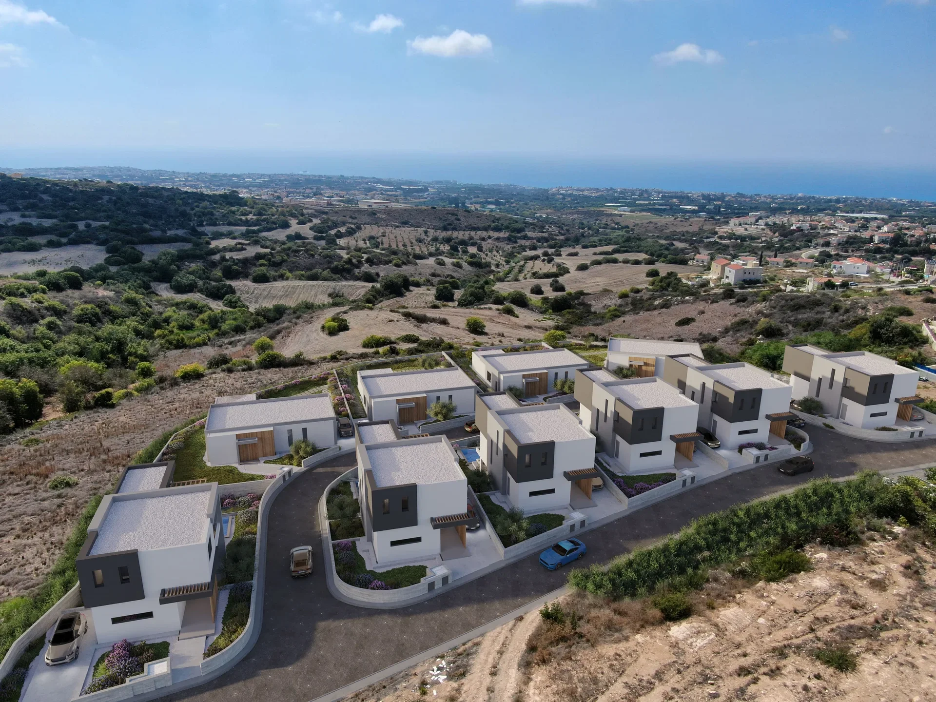Villas with Overflow Pools and Underfloor Heating in Tala