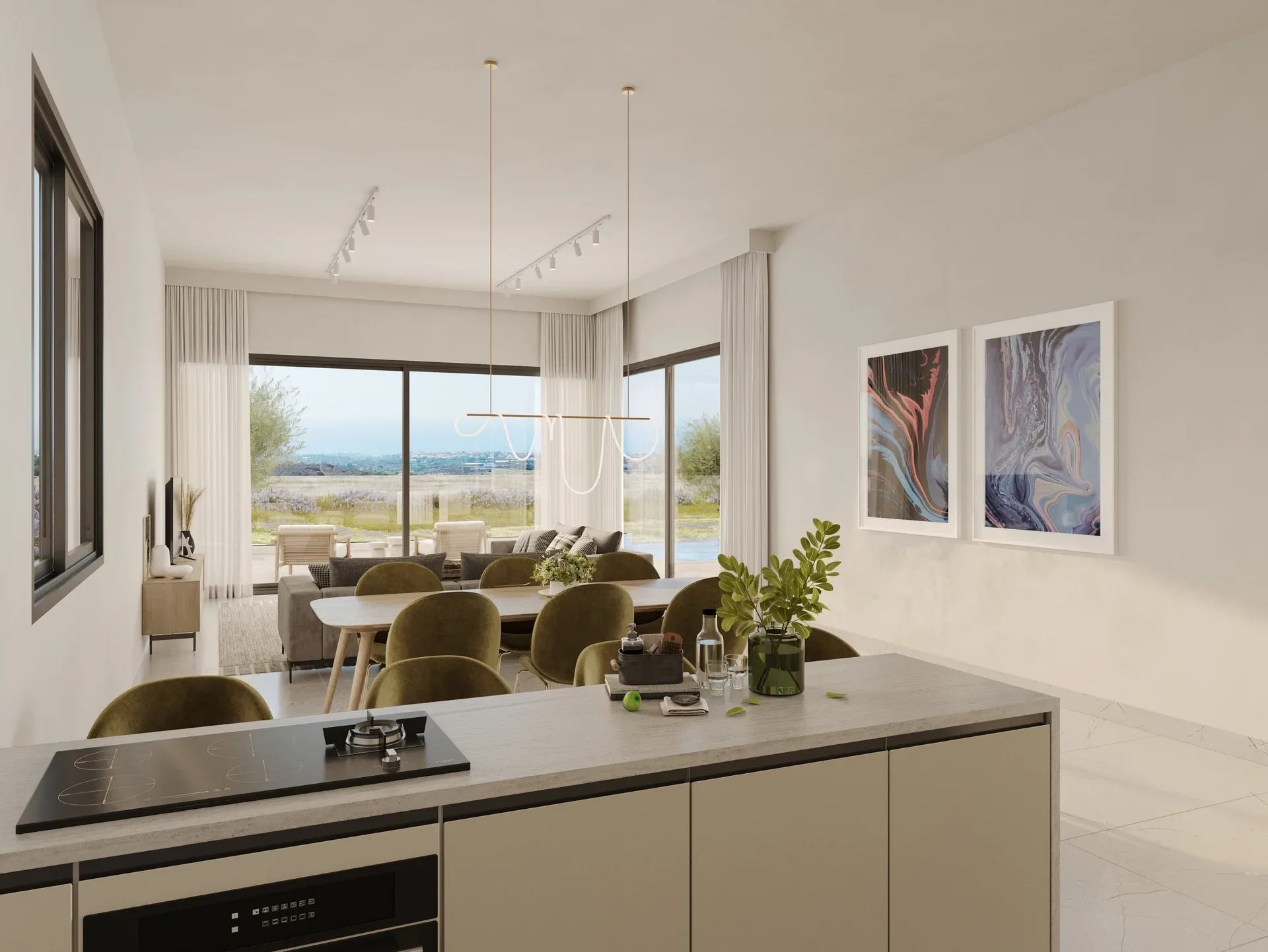 Villas with Overflow Pools and Underfloor Heating in Tala