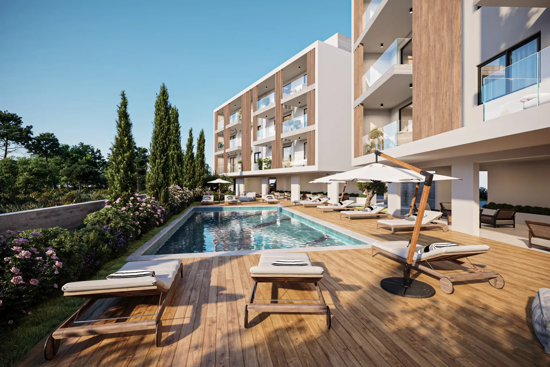 Apartments beside the Future Linear Park in Universal, Paphos