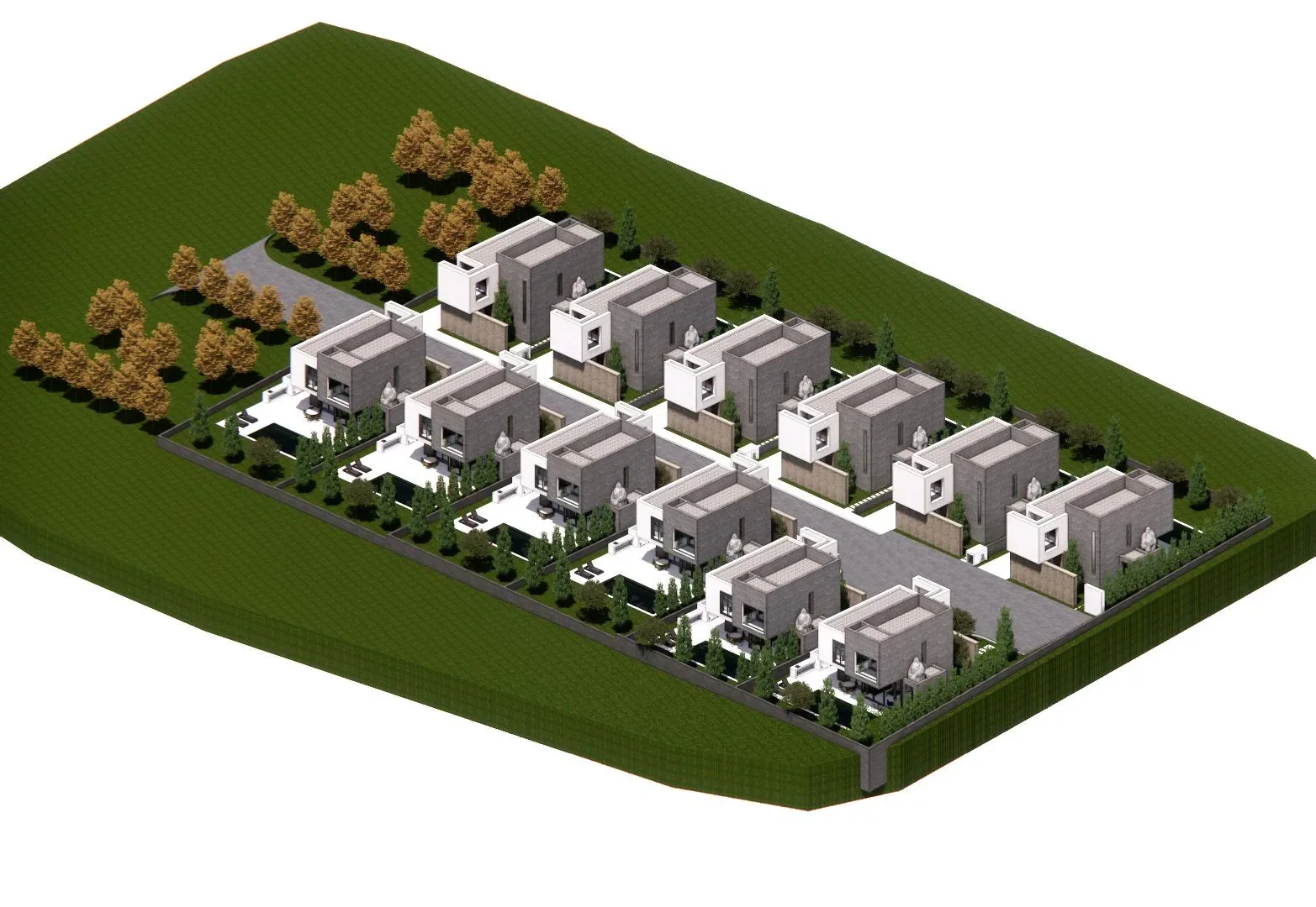 Villas with Private Pools 800 m from the Sea in Chloraka