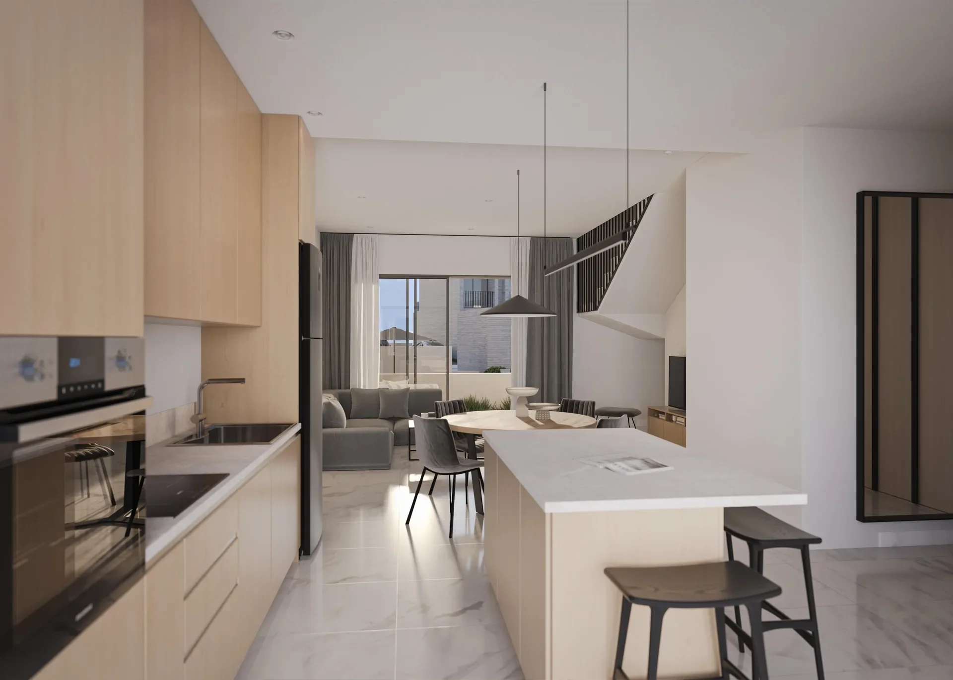 Two-Bedroom Apartments by a 107 m² Pool in Emba
