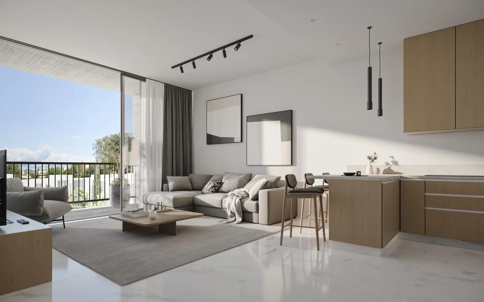 Two-Bedroom Apartments by a 107 m² Pool in Emba