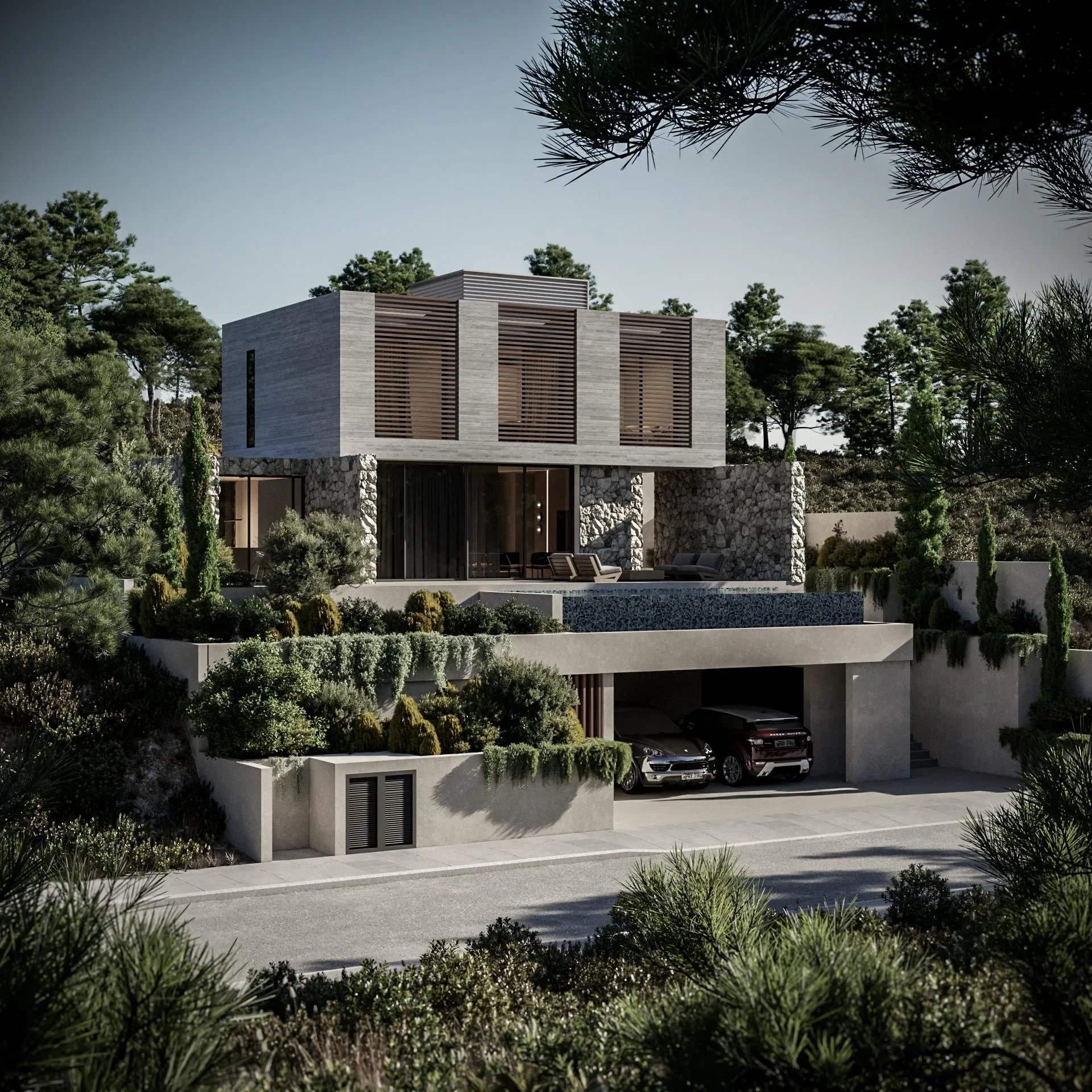 Smart Four-Bedroom Villa with Overflow Pool in Chloraka