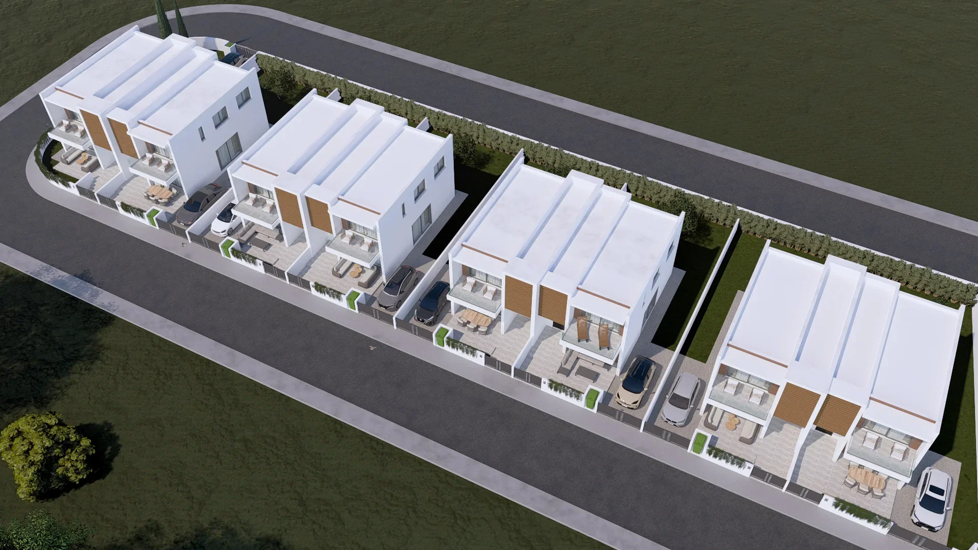 Semi-Detached Villas with Private Gardens in Geroskipou
