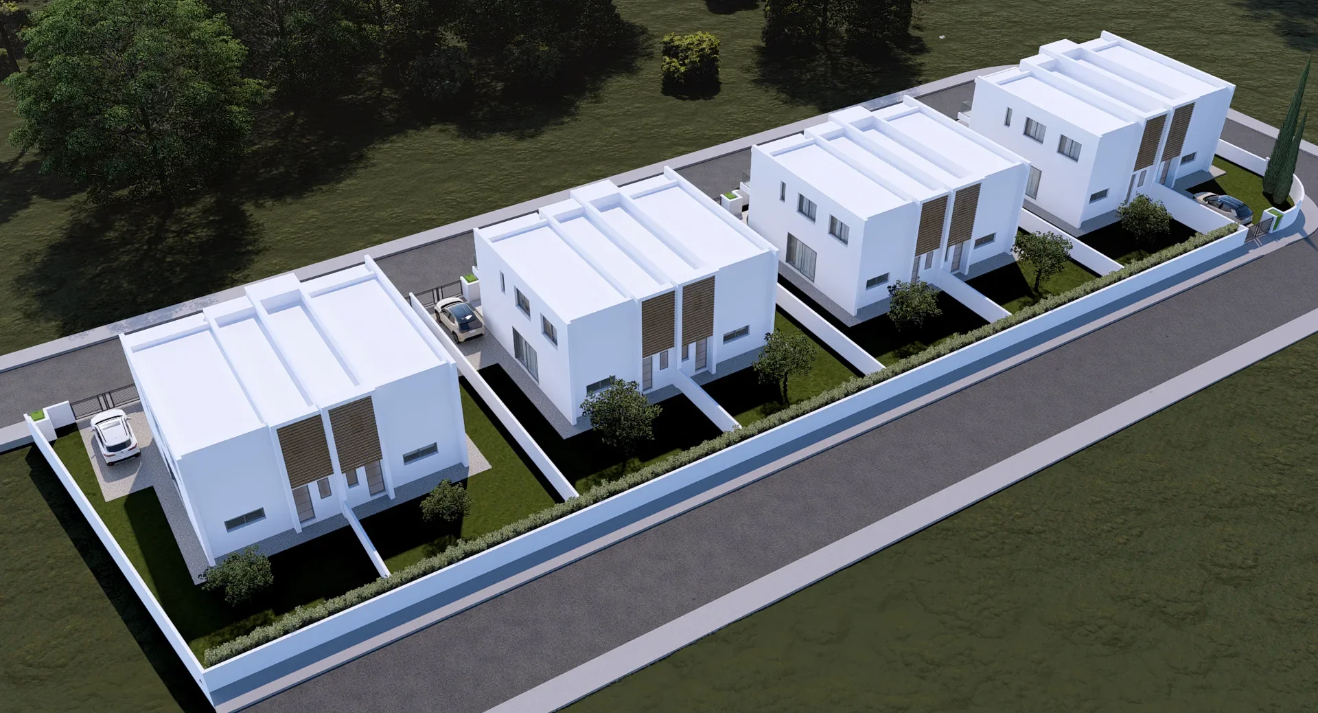 Semi-Detached Villas with Private Gardens in Geroskipou