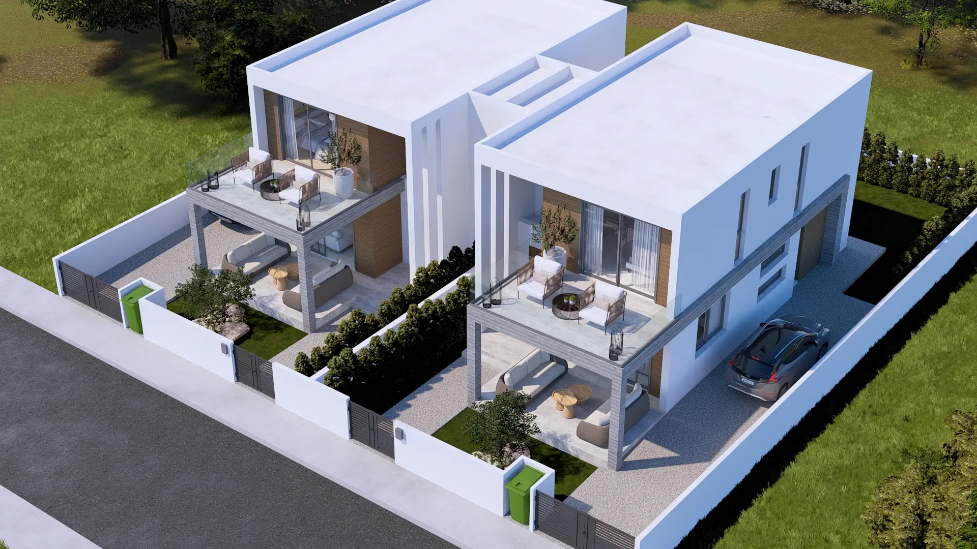 Two Semi-Detached Villas with Gardens in Konia