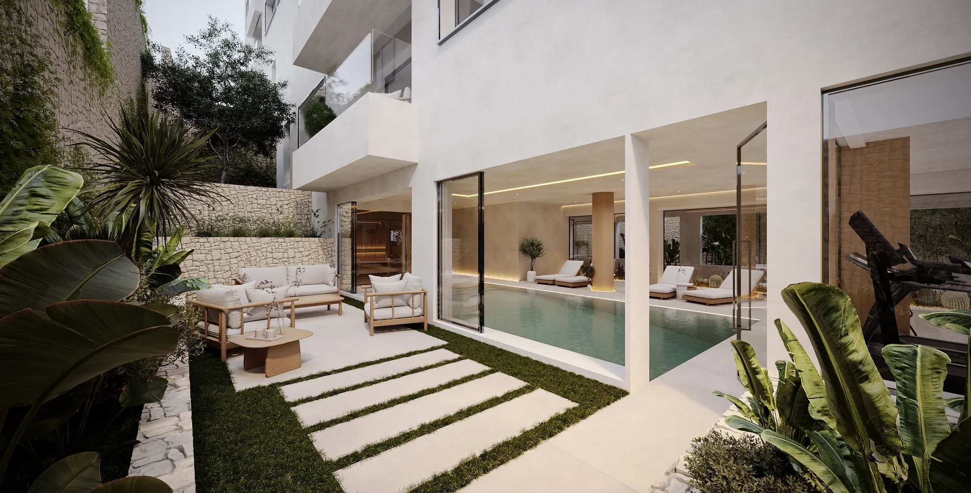 Boutique Apartments with an Indoor Pool in Geroskipou Hills